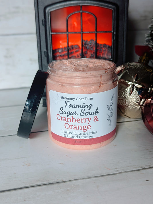 Cranberry & Orange Foaming Sugar Scrub