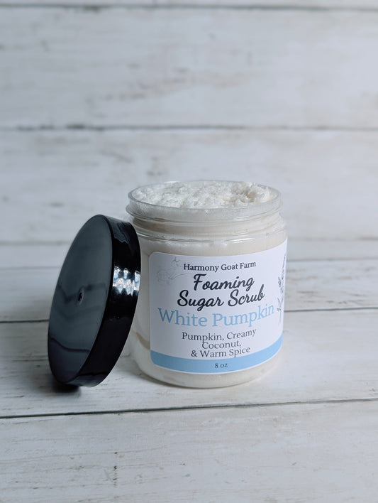 White Pumpkin Foaming Sugar Scrub
